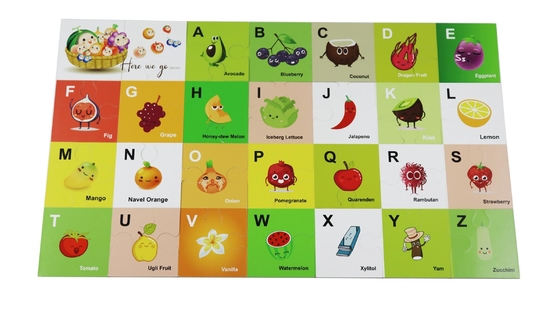เด็กชั้นอักษรผลไม้จิ๊กซอว์ปริศนาเกมการศึกษาและปริศนาสำหรับเด็กอายุ 5 ปี