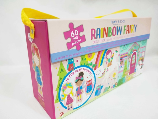 60 ชิ้น Rainbow Fairy กระดาษแข็งจิ๊กซอว์ปริศนาจิ๊กซอว์ชิ้นใหญ่พร้อมความสนุก Pop Out Play Figures