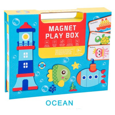 ของเล่นเพื่อการศึกษาสำหรับเด็ก Magnetic Animal Puzzle Ocean ของเล่นเพื่อการเรียนรู้ก่อนวัยเรียนสำหรับเด็กอายุ 6 ขวบ